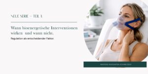 Frau mit Atemmaske bei einer IHHT-Anwendung in ruhiger Umgebung – Symbolbild für bioenergetische Interventionen und die Frage, warum Anwendungen nicht immer die gewünschte Wirkung zeigen