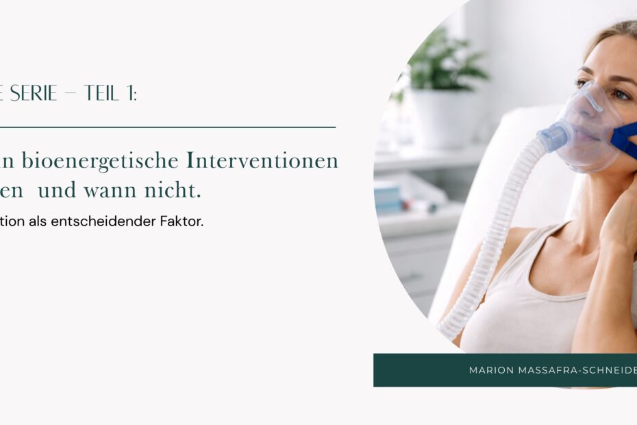 Frau mit Atemmaske bei einer IHHT-Anwendung in ruhiger Umgebung – Symbolbild für bioenergetische Interventionen und die Frage, warum Anwendungen nicht immer die gewünschte Wirkung zeigen