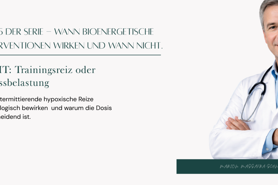 Visualisierung von IHHT und intermittierender Hypoxie zwischen adaptivem Trainingsreiz und physiologischer Überlastung abhängig von Dosis und Systemzustand